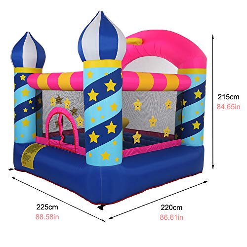 DREAMVAN Inflatable Bounce House with 350W Air Blower (Stars Castle) --Jumping Area 66" 63"-- 420D Oxford Cloth 840D Oxford Cloth Jump Surface - Thumbnail 4