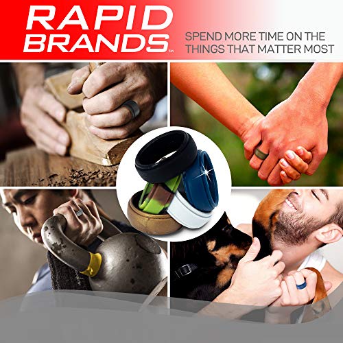 EveryRing Men | Men's Silicone Wedding Band or Engagement Ring Alternative | Pack of 5 Active Bands - Medium (9.5-10) - Thumbnail 6