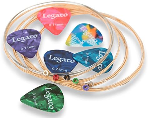 Acoustic Guitar Strings Extra Light 10-50 Beginner to Pro Level Nano-Coated 85/15 Bronze (2 Sets) w/ 6 Guitar Picks