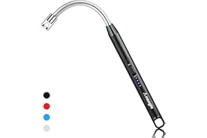 Aneagle Candle Lighter Rechargeable Electric Arc Candle Lighter with Led Battery Display Screen and Long Flexible Neck USB are Applied to Light Candle Cooking Fireworks Flame