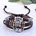 Lureme Tibetan Vintage Charm Bead Braided Multi Strand Adjustable Leather Bracelet for Women and Men 06000582