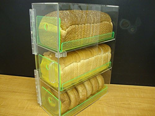 Acrylic Green Neon Trays Bread Donut Bagels Cookie Cupcake Pastry Bakery Storage Display