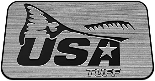 USATuff Deck ORCA Cooler Pad - Fits ORCA 75QT - Marine-Grade Mat/Anti-Slip/Dual-Layer in Gray/Black Redfish Tail - SeaDek
