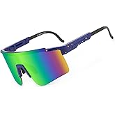 YuJian Sports Sunglasses for Men Women, UV Protection Outdoor Goggles for Baseball Cycling Fishing Golf