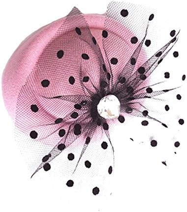 DJHbuy Women Girl Wedding Tea Party Fascinator Lace Bow Hair Clip Pillbox Derby Hat