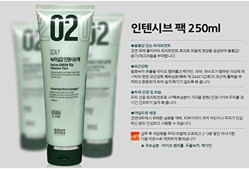 AMOREPACIFIC amos scalp feel the green tea intensive pack, made in Korea, Kstyle, anti hair fall 250ml