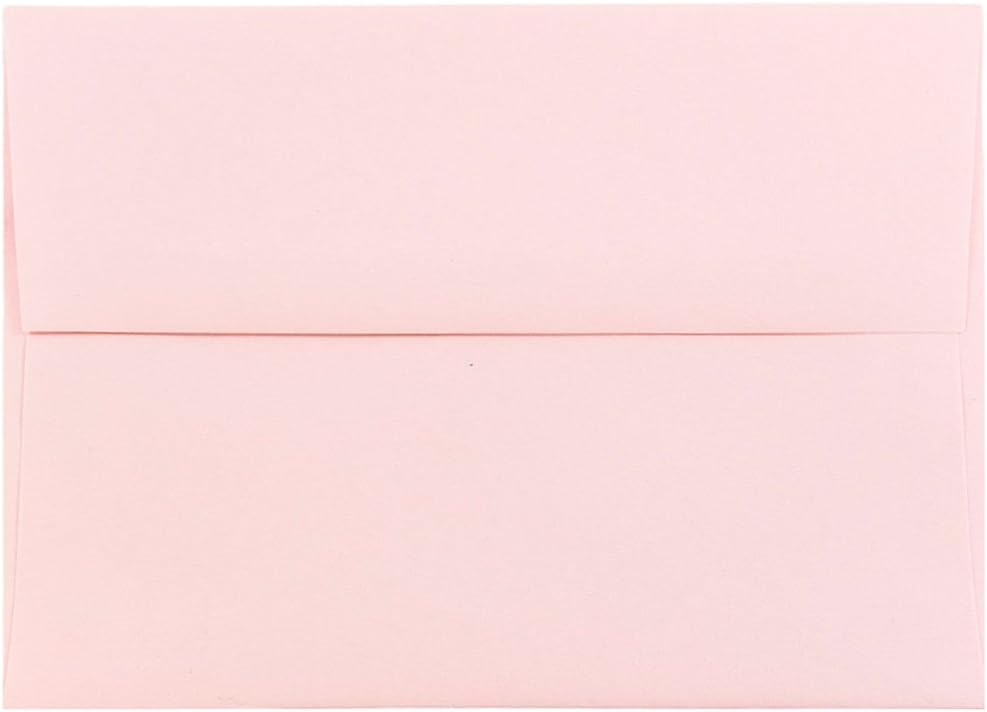 JAM PAPER A6 Premium Invitation Envelopes - 4 3/4 x 6 1/2 - Baby Pink Pastel - 50/Pack