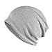 Jemis Womens Cotton Chemo Hat Beanie Scarf - Beanie Cap Bandana for Cancer (2 Pack Gray Purple)