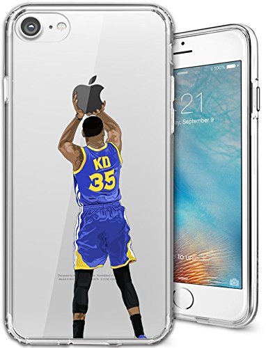 Chrry Cases iPhone 8 Caser / iPhone 7 (4.7) Case, [Hardwood Series] Ultra Slim [Crystal Clear] Soft Transparent TPU Case Cover for Apple iPhone (iPhone 7) (iPhone 8) (4.7) â€“ Kevin Durantula