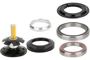 Integrated Tapered Headset 1 1/8 X1 1/2,1 Set of ycle Headset,42mm/1.7in 52mm/2in Mountain Bike Tapered Straight Tube Fork He