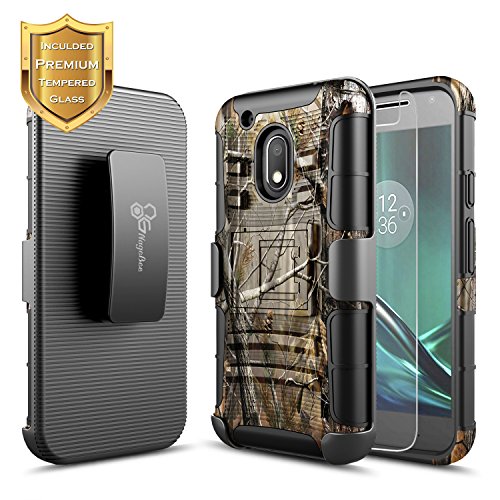 Moto g4 play case with [tempered glass screen protector…