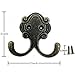 Richohome Retro Octopus Double Prong Robe Hook,Coat and Hat Hook- Pack of 10