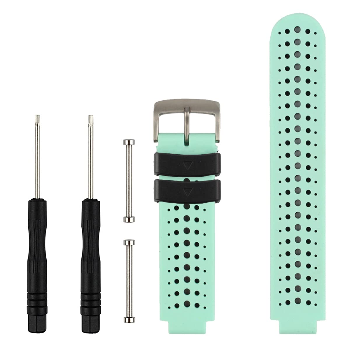 honecumi Bands Compatible with Garmin Approach S20 S5 S6 Sport Replacement Watch Bands Straps Wristband Accessory for Approach S20 Smartwatch Women Men, Mint/Black