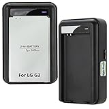 MobilePioneer Black USB Wall Travel Spare Battery Charger for LG G3 - Battery Not Included (LG G3)