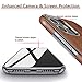 LOHASIC for iPhone 11 Case, Slim PU Leather Soft Grip Shockproof Cases Compatible with iPhone 11 6.1 inch - Brown