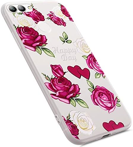 MoreChioce Huawei Nova 2 Case Silicone,Slim Shock Absorption Soft Silicone Back Colorful Printed Pattern Transparent Bumper Protective Cover Compatible with Huawei Nova 2,Rose#A