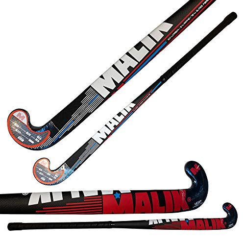 MALIK Field Hockey Stick Indoor Heat Composite 20 Carbon Low Bow Light