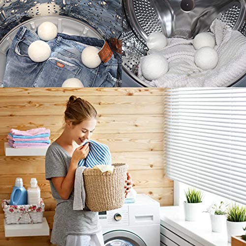Wool Dryer Balls Laundry XL 6-Pack 100% Organic New Zealand Wool, Handmade Eco Dryer Balls Reusable Natural Fabric Softener, Dryer Sheets Alternative, Reducing Wrinkles, Hypoallergenic, Chemical Free - Thumbnail 5