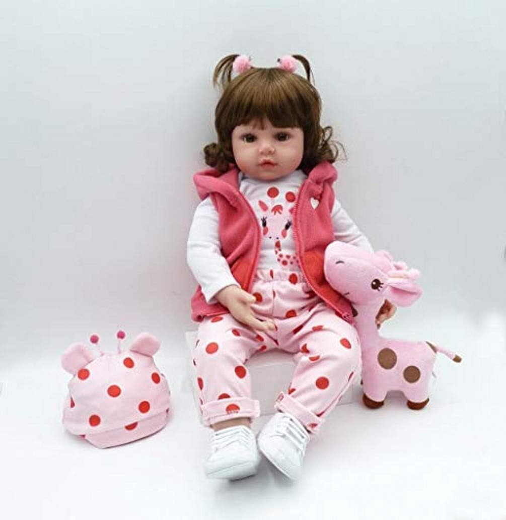 Ziyiui Charmant Reborn Poupee Bebe Fille 18 Pouces 48cm Silicone Souple Vinyle Fait Main Vrai Vie Magnetique Pas Cher Reborn Fille Jouets De Bebe Nouveau Ne Cadeaux Danniversaire Reborn Doll Poupees Et Accessoires