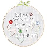 My 1st Stitch Believe Everything Happens Mini Counted Cross -6