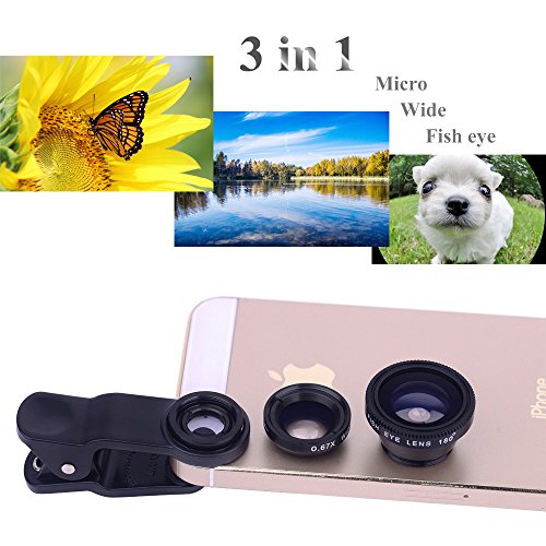Orsda téléphone kit Objectif 10 en 1 objectifs iPhone Sincewe, 8 x Téléobjectif Smartphone Objectif fisheye Objectif…