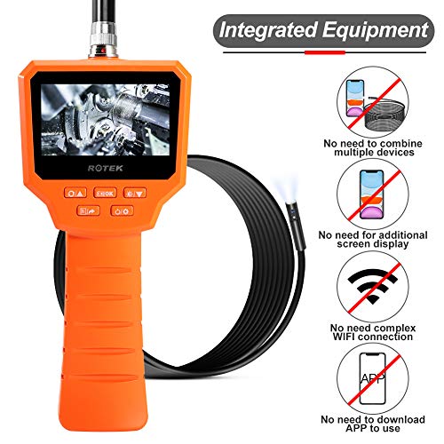 ROTEK Industrielles Endoskop Zwei Linsen, 3,0 Zoll 1080P Full HD IPS LCD Digitale Inspektionskamera 3,0 Megapixel… – Bild 5