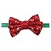 Rarelove Baby Girls Headband Xmas Red Bowknot Sequin Hair Bands Accessories