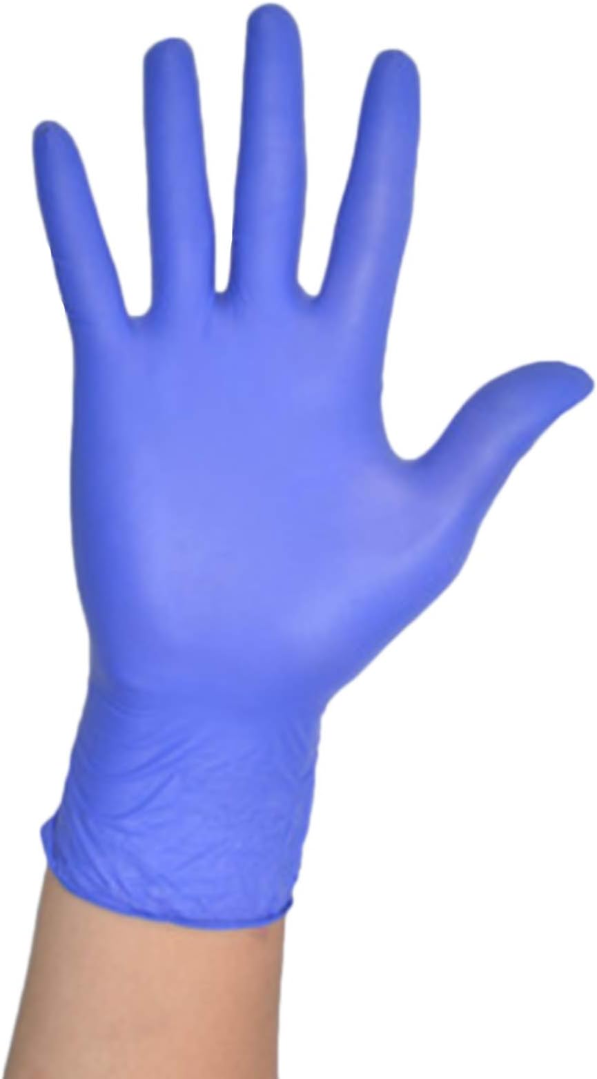 Baixnsj 100pcs Disposable Nitrile Gloves Powder Free Latex Rubber Free Gloves for Food Safe Odorless with Textured Tips Blue Purple XL