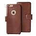 Compatible with iPhone 6S Wallet case, iPhone 6 Wallet Case, Durable and Slim, Lightweight with Classic Design & Ultra-Strong Magnetic Closure, Faux Leather, Light Brown, for Apple iPhone 6s/6