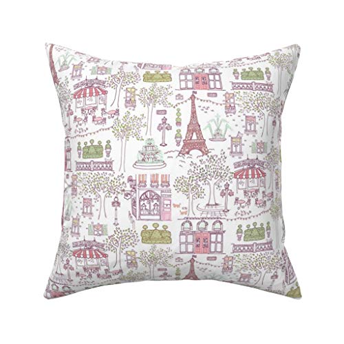 Amazon Com Roostery Throw Pillow Girly Parisian Baby Girl Paris