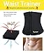 Sauna Sweat Waist Trimmer Workout Ab Belt Womens Black Workout Wrap for Stomach Sweet Muscle & Back Support for Womens (Black, L)