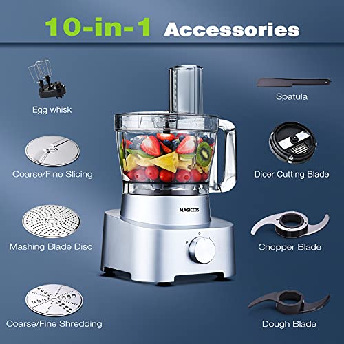 10 in 1 Food Processor 2021 MAGICCOS 14 Cup Food Processor, Upgraded