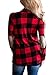 Asvivid Women's Soft Long Sleeve Checked Knitwear High Low Kimono Cardigan Pullover Blouses Small Red