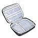 Teamoy Double Layer Jewelry Case, Travel Jewelry Case Bag for Womens Earrings, Rings, Necklaces, Chains and Other Accessories, Black