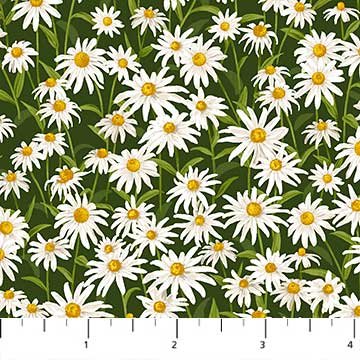Naturescapes Abundant Garden Yellow Flowers Northcott Cotton Fabric 21846-10