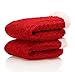 SDBING Women's Winter Super Soft Warm Cozy Fleece Lined Fuzzy Slipper Socks with Grippers (Red, 6-10)