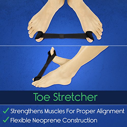 Bunion Relief Kit by ViveSole - Hallux Valgus Splint, Foot Guard, Corrector, Protector, Big Toe Separator Spacer Regulator, Gel Sleeve for Bunion Treatment - Post Surgery Recovery for Feet / Foot Pain