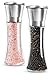 Christmas Gift 2017 Gudaco Premium Stainless Steel Salt and Pepper Grinder Set, 6 Oz Glass Body, 7.5 x 2.5 inches, 2 Pieces: Salt and Pepper Shakers, 5 Grade Adjustable Ceramic Rotor Fine to Coarse