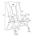 Timber Ridge Folding Heavy Duty with Adjustable Reclining Padded Back and Legs Supports 300lbs for Fishing and Garden, Lava