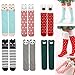 Menghao 6 Pairs Knee Socks Girl for 5-12Years Old-Summer Spring Socks for Kids Animal Cat Fox Bear Cotton Stockings