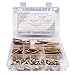 Zinc Plated Crib Screws and Bolts 105 pcs, Hex Drive Socket Cap Furniture Barrel Screws Bolt Nuts