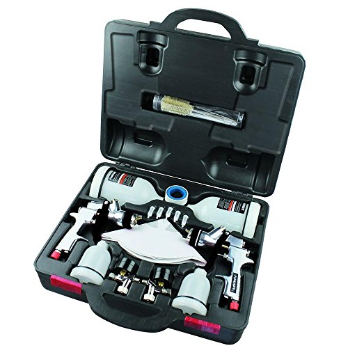 Husky HVLP & Standard Gravity Feed Spray Gun KIT Paint Sprayer Air Tool