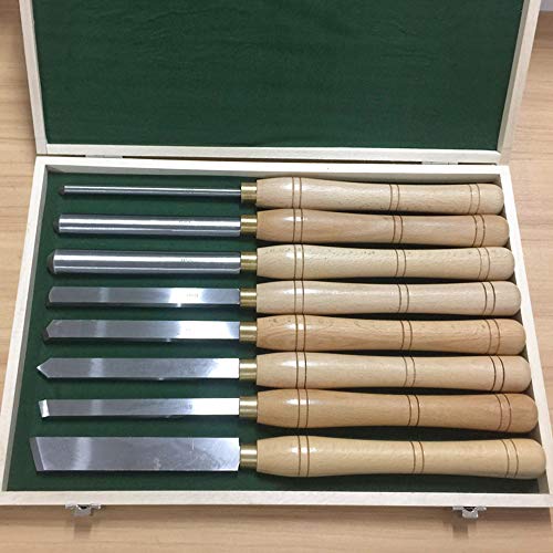 KKmoon DIY Cincel Set Metal Acero Herramienta de torneado Herramienta de carpintería Madera Torno Cincel Herramienta con… - Imagen 4