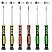 6Pcs Premium Precision Screwdriver Set, Magnetic Flathead and Phillips Screwdrivers with Non-slip Handle and Rotatable End Cap, Professional Repair Tool for Phone, PC, Watch, Jewelry, Electronics