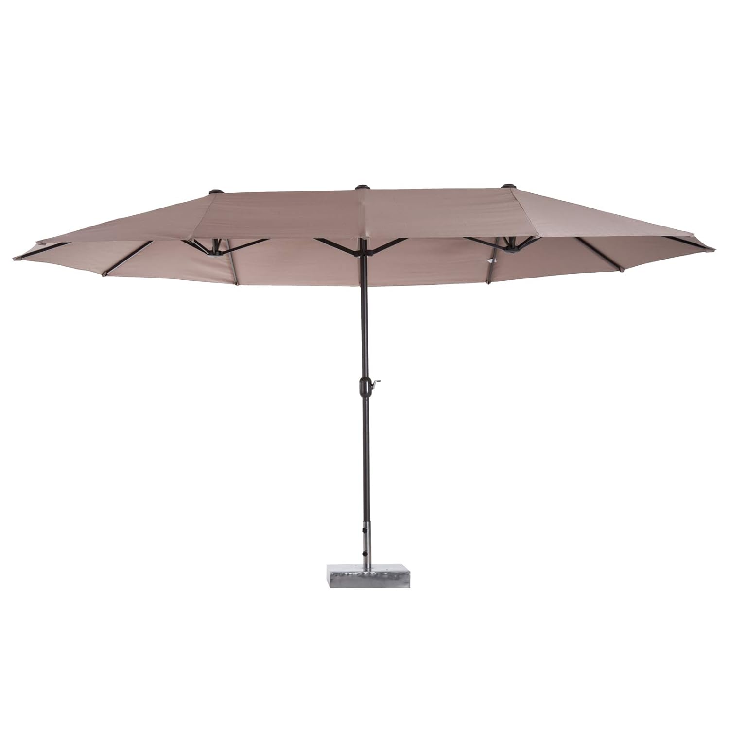 Outsunny 15ft Outdoor Twin Patio Umbrella Garden Double-Sided Market