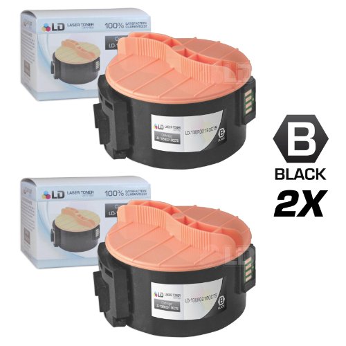 LD Compatible Toner Cartridge Replacement for Xerox 106R02180 (Black, 2-Pack)