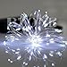 BZONE Battery Operated Cool White LED Rope Light Micro LED String Light Copper Wire Fairy Lights with Timer Function and Remote Control, 5m 50 LEDs