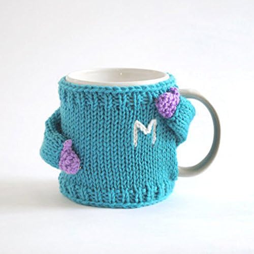 Hacookies,Handcraft Crochet Cozy Reusable Handmade Sweater Sleeve with Arms Ceramic Coffee Mugs Eco-friendly Tea Mug Warm and Soft Drink Cup with Heat Insulation Cup Covers