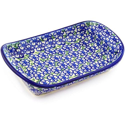 Click Here to See More Images Ceramika Bona H1989G Polish Pottery Ceramic Platter with Handles Hand Painted, 7-Inch