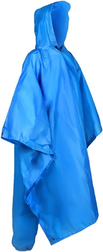 Outry 3 in 1 Lightweight Waterproof Multi-Purpose Rain Poncho, Camping Ground Mat, Shelter Tarpaulin